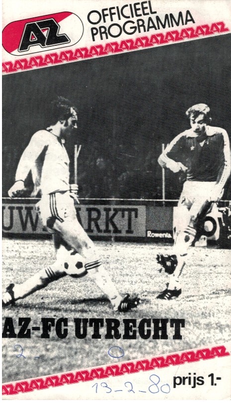 AZ Programma 13-feb-1980 Utrecht beker